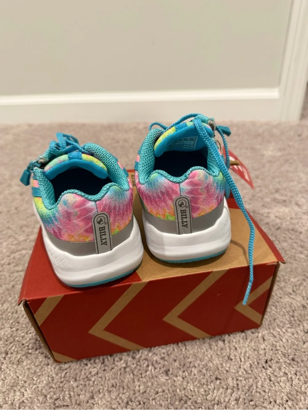 Kids Tie-Dye Sneakers with Teal Accents